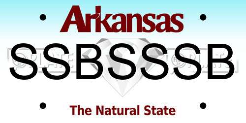 SSBSSSB Arkansas License Plate