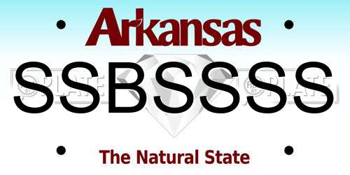 SSBSSSS Arkansas License Plate