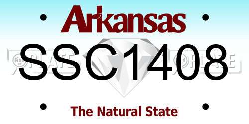 SSC1408 Arkansas License Plate