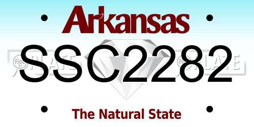 SSC2282 Arkansas License Plate