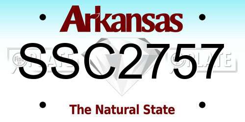 SSC2757 Arkansas License Plate