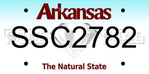SSC2782 Arkansas License Plate