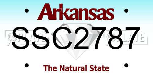 SSC2787 Arkansas License Plate