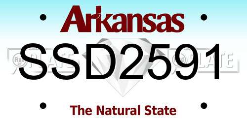 SSD2591 Arkansas License Plate