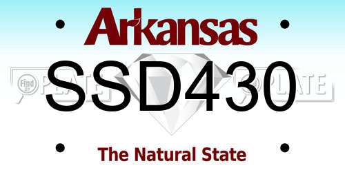 SSD430 Arkansas License Plate