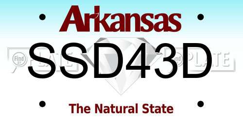 SSD43D Arkansas License Plate
