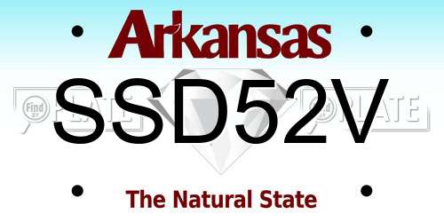 SSD52V Arkansas License Plate