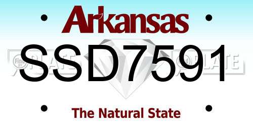 SSD7591 Arkansas License Plate