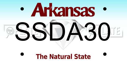 SSDA30 Arkansas License Plate