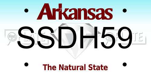 SSDH59 Arkansas License Plate