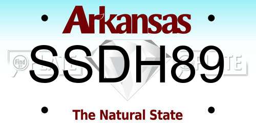 SSDH89 Arkansas License Plate