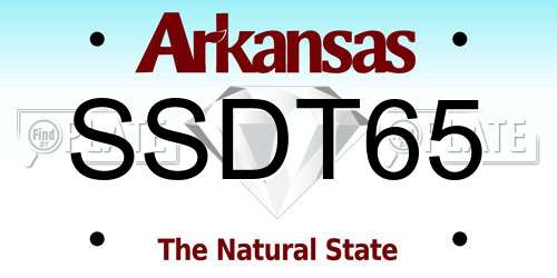 SSDT65 Arkansas License Plate