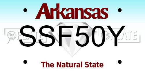 SSF50Y Arkansas License Plate