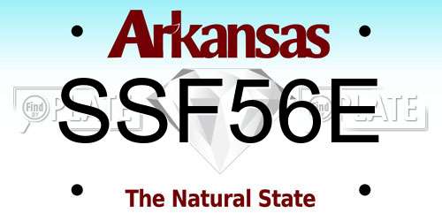 SSF56E Arkansas License Plate