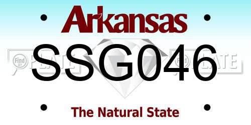 SSG046 Arkansas License Plate