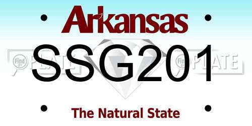 SSG201 Arkansas License Plate