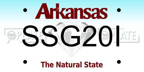 SSG20I Arkansas License Plate