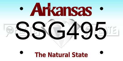 SSG495 Arkansas License Plate