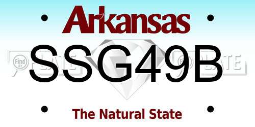 SSG49B Arkansas License Plate