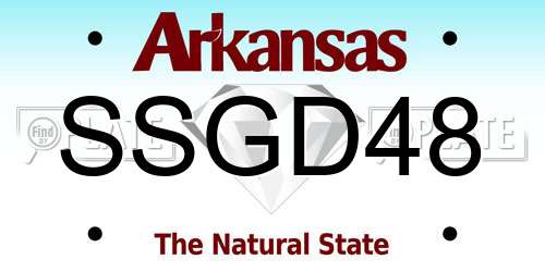 SSGD48 Arkansas License Plate