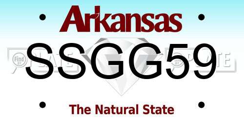 SSGG59 Arkansas License Plate