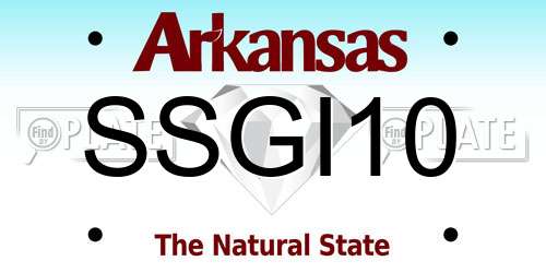 SSGI10 Arkansas License Plate