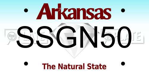 SSGN50 Arkansas License Plate