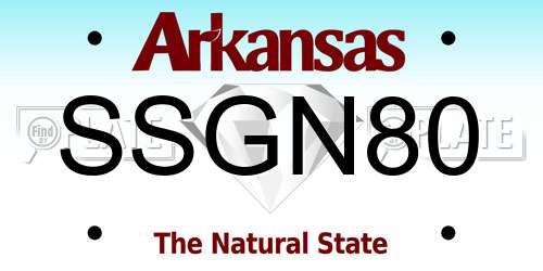 SSGN80 Arkansas License Plate