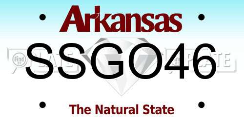 SSGO46 Arkansas License Plate