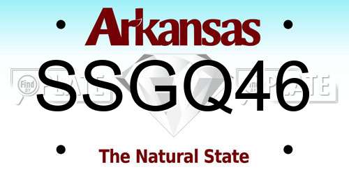 SSGQ46 Arkansas License Plate