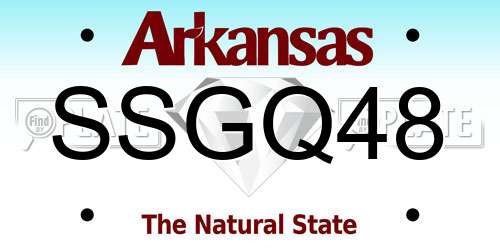 SSGQ48 Arkansas License Plate