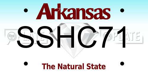 SSHC71 Arkansas License Plate