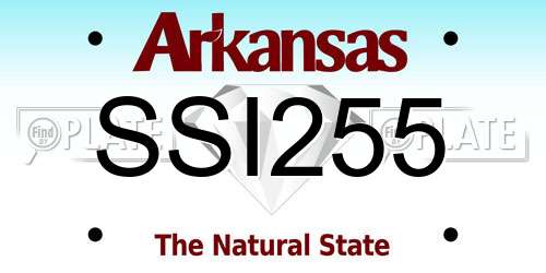 SSI255 Arkansas License Plate