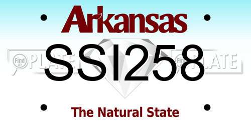 SSI258 Arkansas License Plate