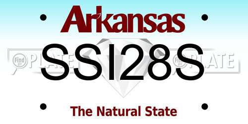 SSI28S Arkansas License Plate