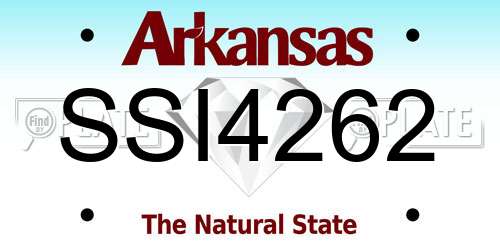SSI4262 Arkansas License Plate