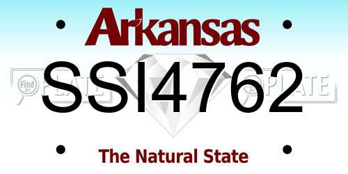 SSI4762 Arkansas License Plate