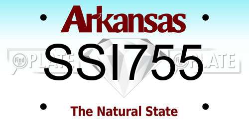 SSI755 Arkansas License Plate