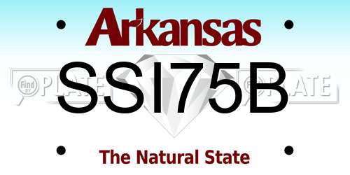 SSI75B Arkansas License Plate