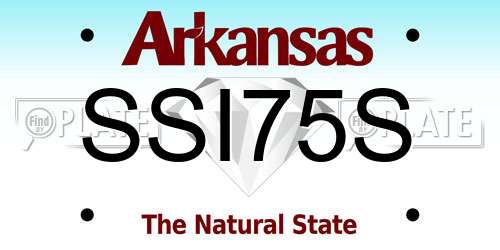 SSI75S Arkansas License Plate