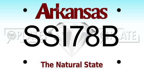 SSI78B Arkansas License Plate