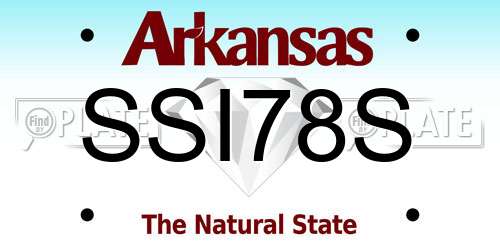 SSI78S Arkansas License Plate