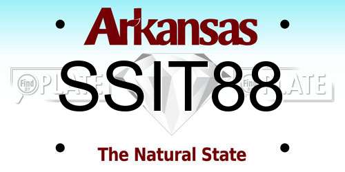 SSIT88 Arkansas License Plate