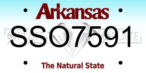 SSO7591 Arkansas License Plate