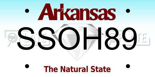 SSOH89 Arkansas License Plate