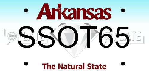 SSOT65 Arkansas License Plate