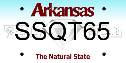 SSQT65 Arkansas License Plate