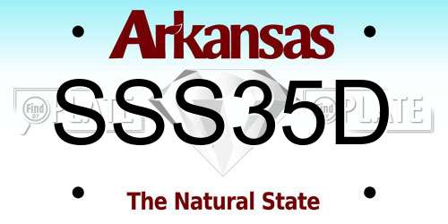 SSS35D Arkansas License Plate