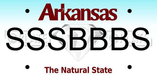 SSSBBBS Arkansas License Plate