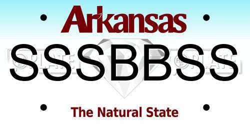SSSBBSS Arkansas License Plate